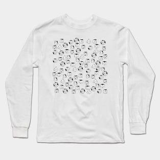 Dice Fall Light Blue Long Sleeve T-Shirt